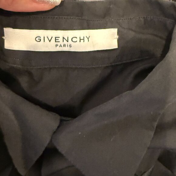 Givenchy Black Embroidered Stars Shirt - Size 15.5 Collar - Picture 4 of 9